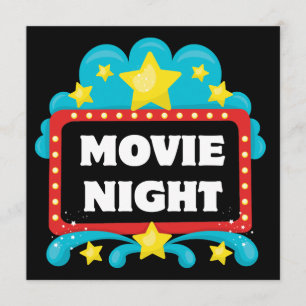 Movie Night Theme Party Invitation