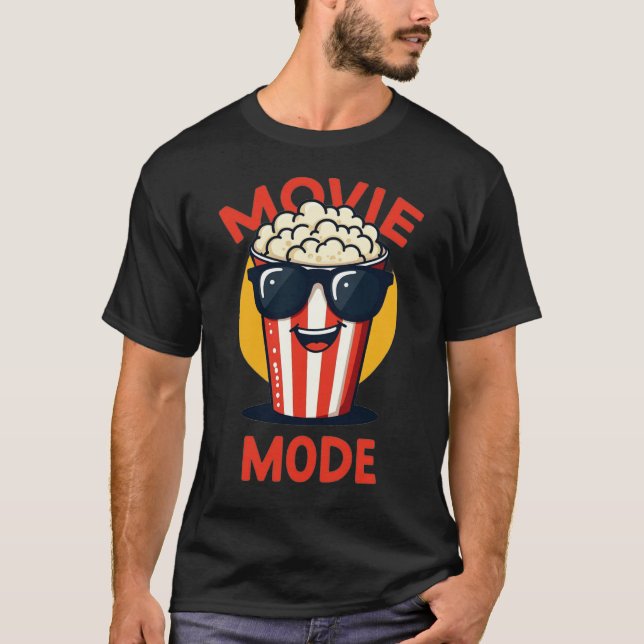 Movie Night With  Popcorn T-Shirt   (Front)