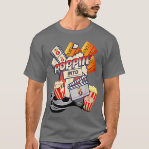 Movie Nights Fun 8th Retro Birthday  T-Shirt