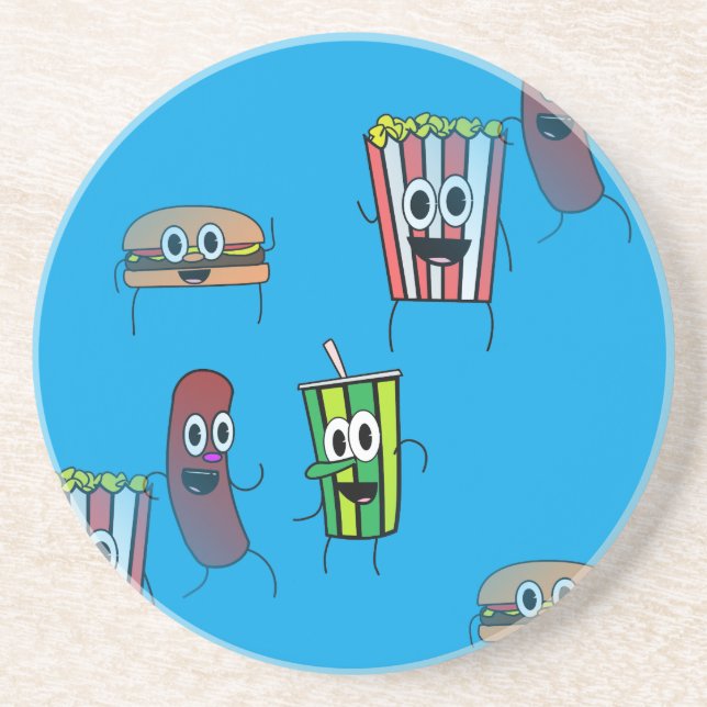 movie popcorn coaster (Front)