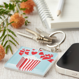 Movie Popcorn Keychain
