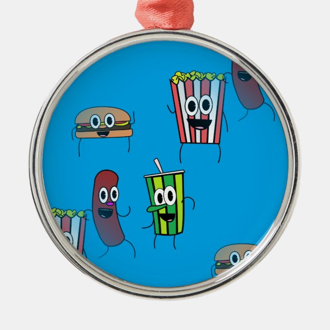 movie popcorn metal tree decoration (Front)