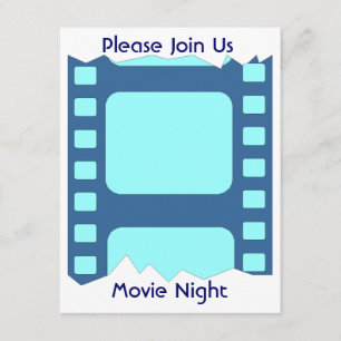 MOVIE & POPCORN PARTY INVITATION HOME THEATER NITE