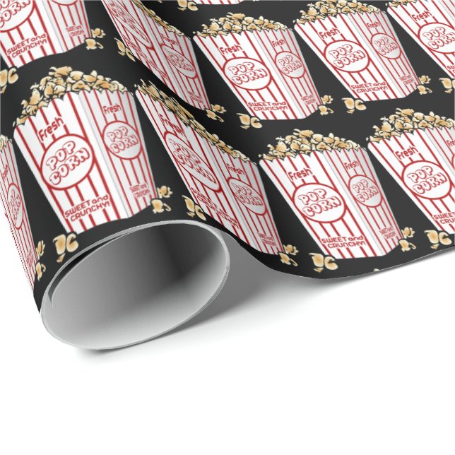 Movie popcorn pattern wrapping paper themed (Roll Corner)