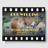 Movie Poster Film Strip Black And White Wedding