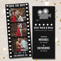 Movie Poster Film Strip Black And White Wedding