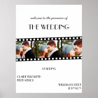 Movie Poster Film Strip Wedding Welcome Sign