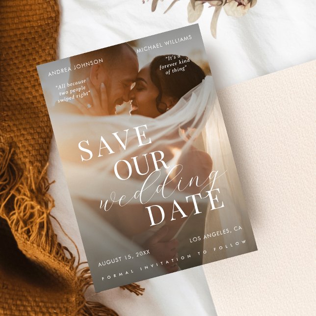 Movie Poster Style Film Wedding Save The Date (Creator Uploaded)