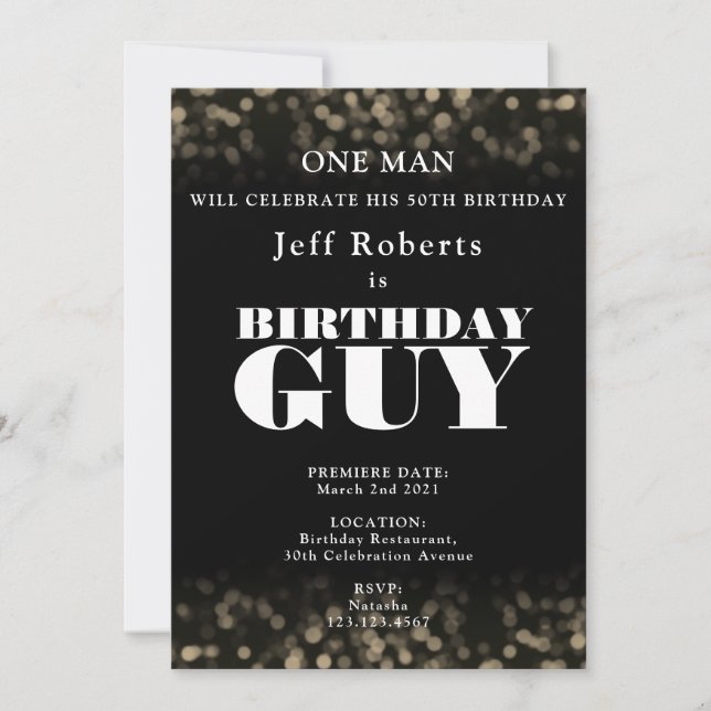 Movie poster style invitation (Front)