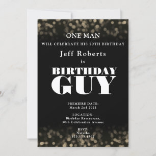 Movie poster style invitation