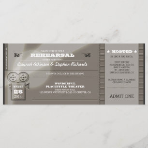 Movie Premiere REHEARSAL DINNER Tickets Invitation