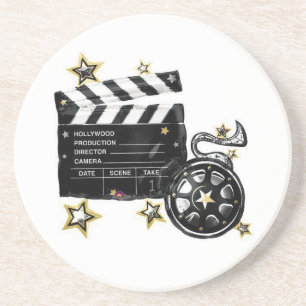 MOVIE REEL, CLAPBOARD COASTER