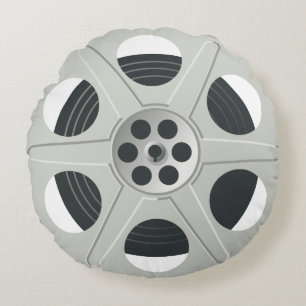 MOVIE REEL: DESIGN FOR FILM BUFFS ROUND CUSHION