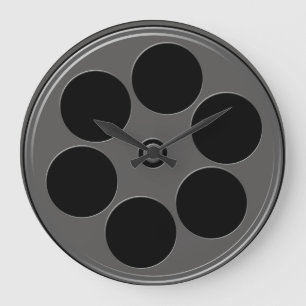 Movie Reel Large Clock