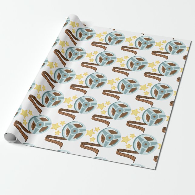 Movie Reel Wrapping Paper (Unrolled)