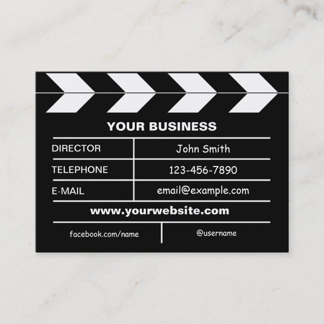 Movie Slate Business Card (Front)