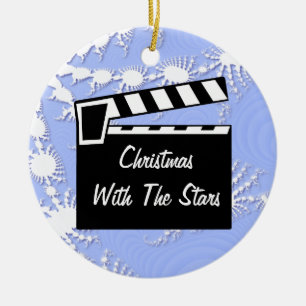 Movie Slate Clapperboard Board Ceramic Tree Decoration