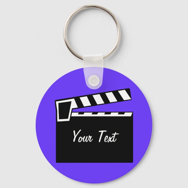 Movie Slate Clapperboard Board Key Ring (Front)