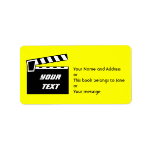 Movie Slate Clapperboard Board Label