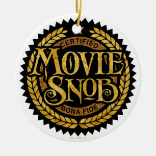 Movie Snob - funny movie lover Ceramic Tree Decoration