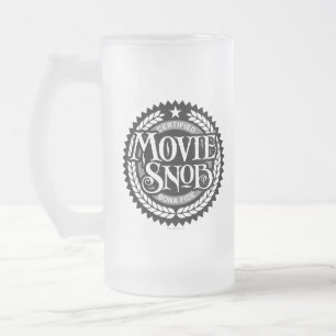 Movie Snob - funny movie lover Frosted Glass Beer Mug