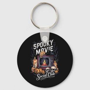 Movie Social Club Vintage Tv Halloween Horror Art  Key Ring