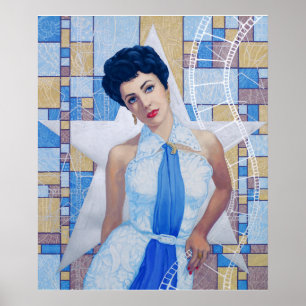 Movie Star Actress Old Hollywood fine art portrait Poster