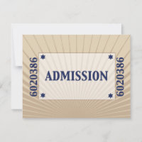 Movie Star Bar Mitzvah Reply RSVP Tan Navy Blue