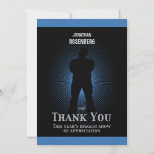 Movie Star Bar Mitzvah Thank You Black Navy Blue