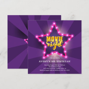 Movie Star Birthday Invitation