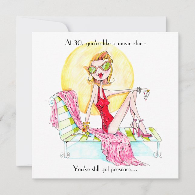 Movie Star birthday invite (Front)