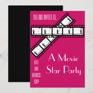 Movie Star Hollywood dress up party Invitation