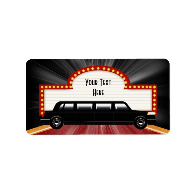 Movie Star Limo and Marquis Address Labels (Front)