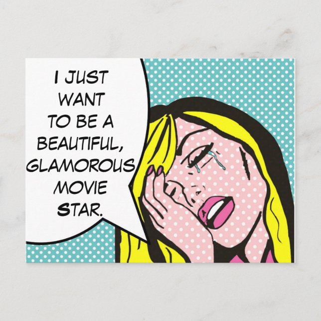 Movie Star Pop Art Postcard (Front)