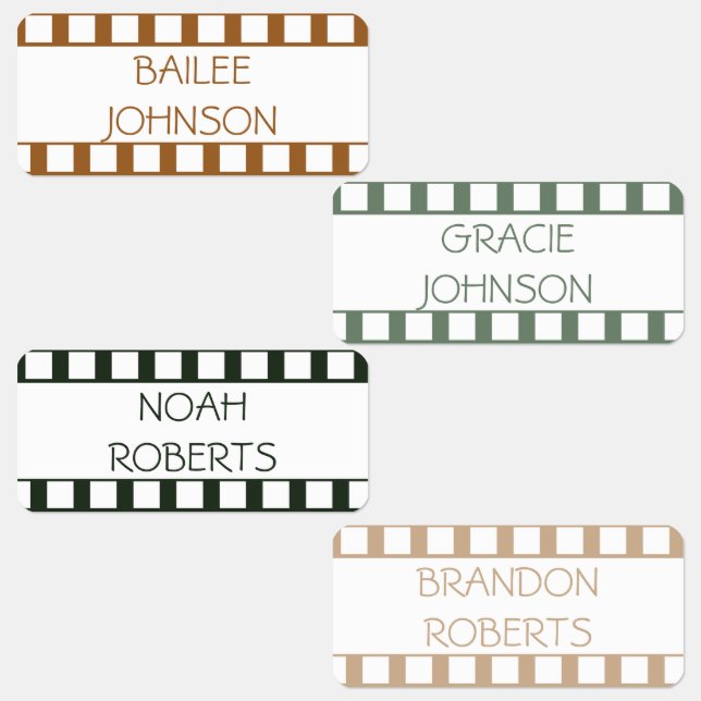 Movie Strip Forest Colour Coded Clothing Name (Group)