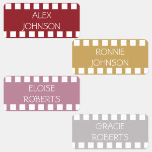Movie Strip Ruby Pink Colour Coded Clothing Name