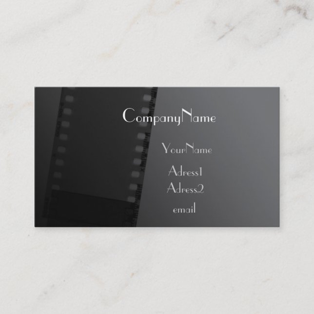 Movie Style Business Card (Front)