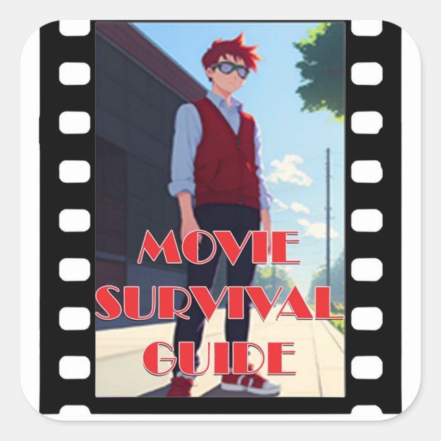 Movie Survival Guide Mascot Square Sticker (Front)