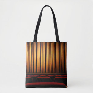 Movie theater curtain theatre movie tote bag