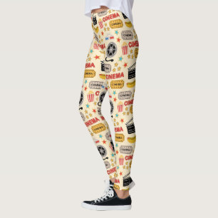 Movie Theater Fun Pattern Leggings