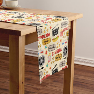 Movie Theater Fun Pattern Medium Table Runner
