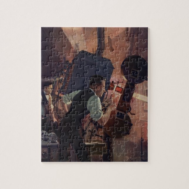 Movie Theater Projectionist, Vintage Business Jigsaw Puzzle (Vertical)