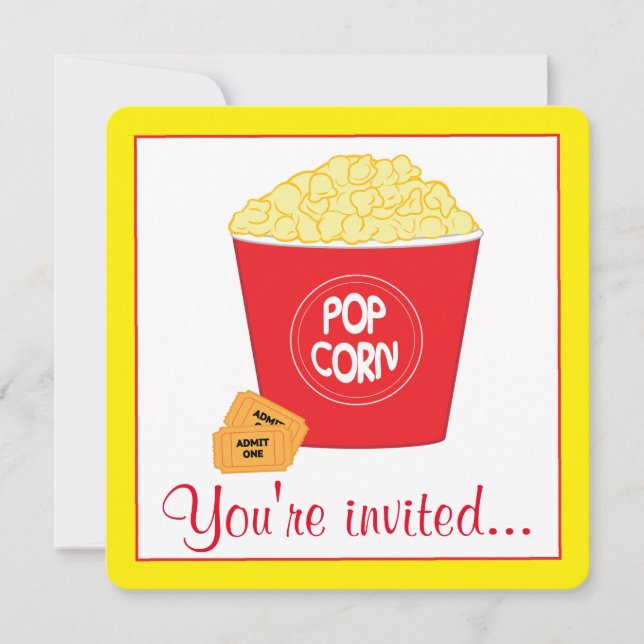 Movie Theatre Birthday Invitation (Front)