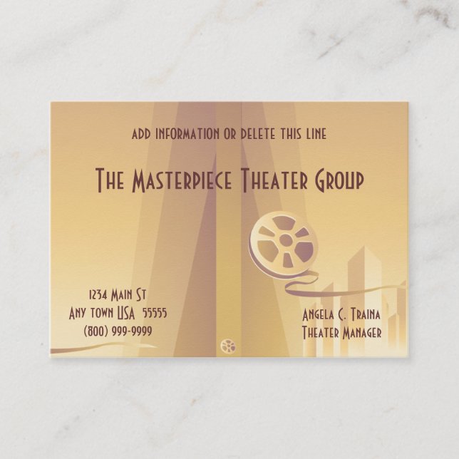 Movie Theatre Business Cards (Front)
