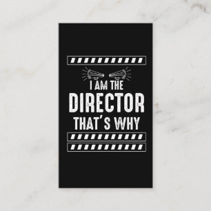 Movie Theatre Director Filmmaker Saying Business Card
