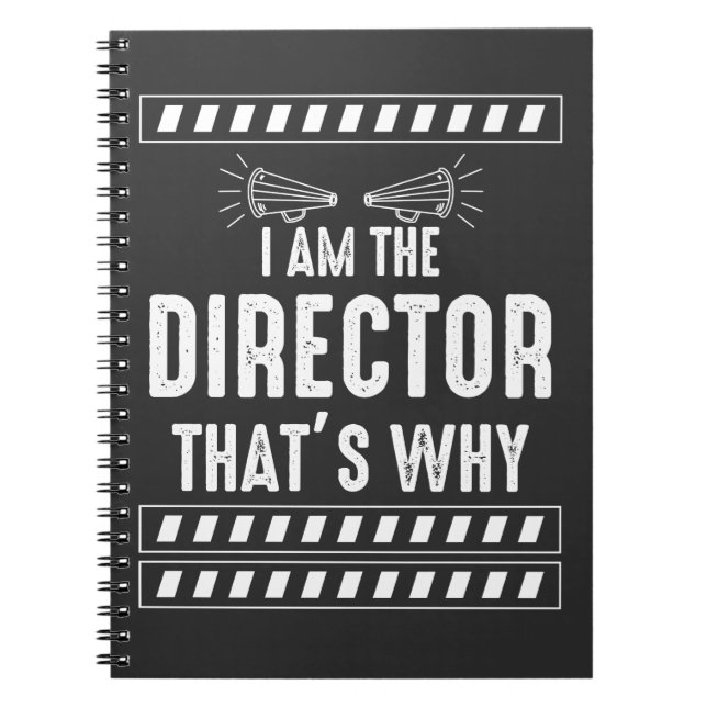 Movie Theatre Director Filmmaker Saying Notebook (Front)