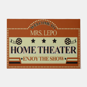 Movie Theatre Doormat, Home Cinema Rubber Doormat