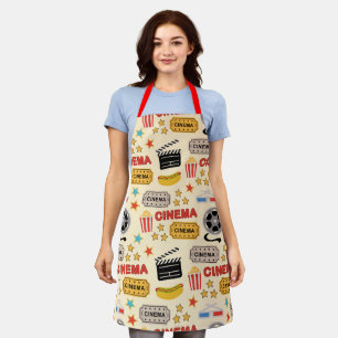 Movie Theatre Fun Pattern Apron