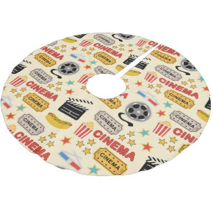 Movie Theatre Fun Pattern Brushed Polyester Tree Skirt