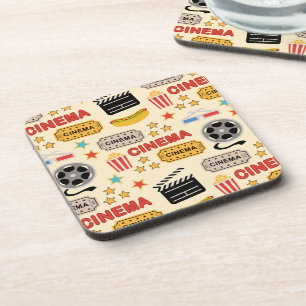 Movie Theatre Fun Pattern Coaster